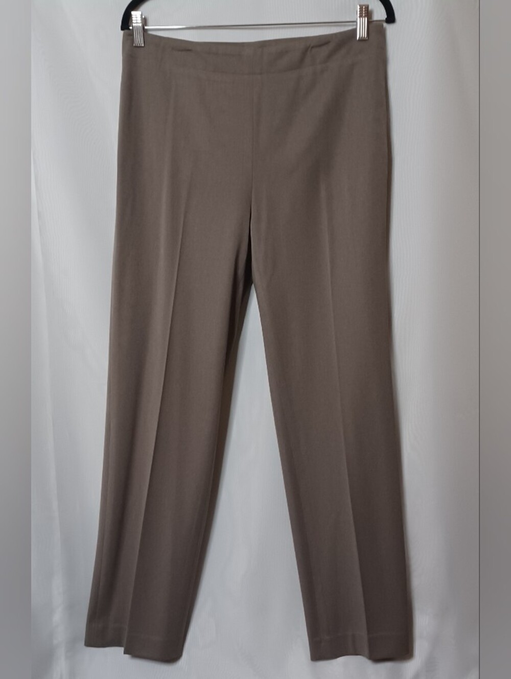 Women's Taupe Dress Pants With Side Zipper. Size 8